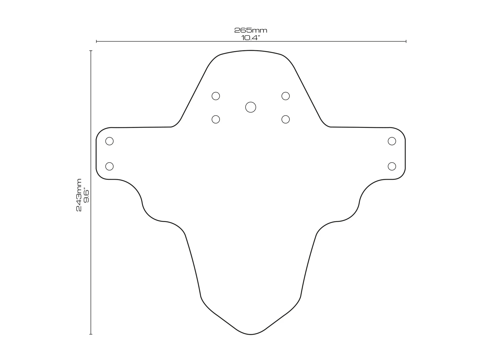 All-mountain-style ALL MOUNTAIN STYLE Mudguard – Black & White 3 All-mountain-style ALL MOUNTAIN STYLE Mudguard – Black & White - Billede 3