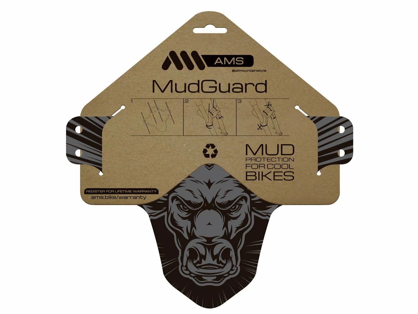 All-mountain-style ALL MOUNTAIN STYLE Mudguard – Bull 2 All-mountain-style ALL MOUNTAIN STYLE Mudguard – Bull - Billede 2