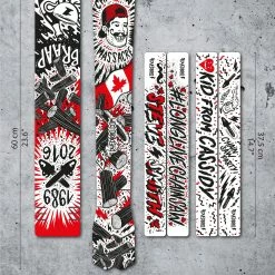 DyedBro Chainsaw Rammefolie – Sort / Rød -Crankbrothers Salgsbutik CHAINSAW COLOR GRAFICO WEB 1024x1024@2x