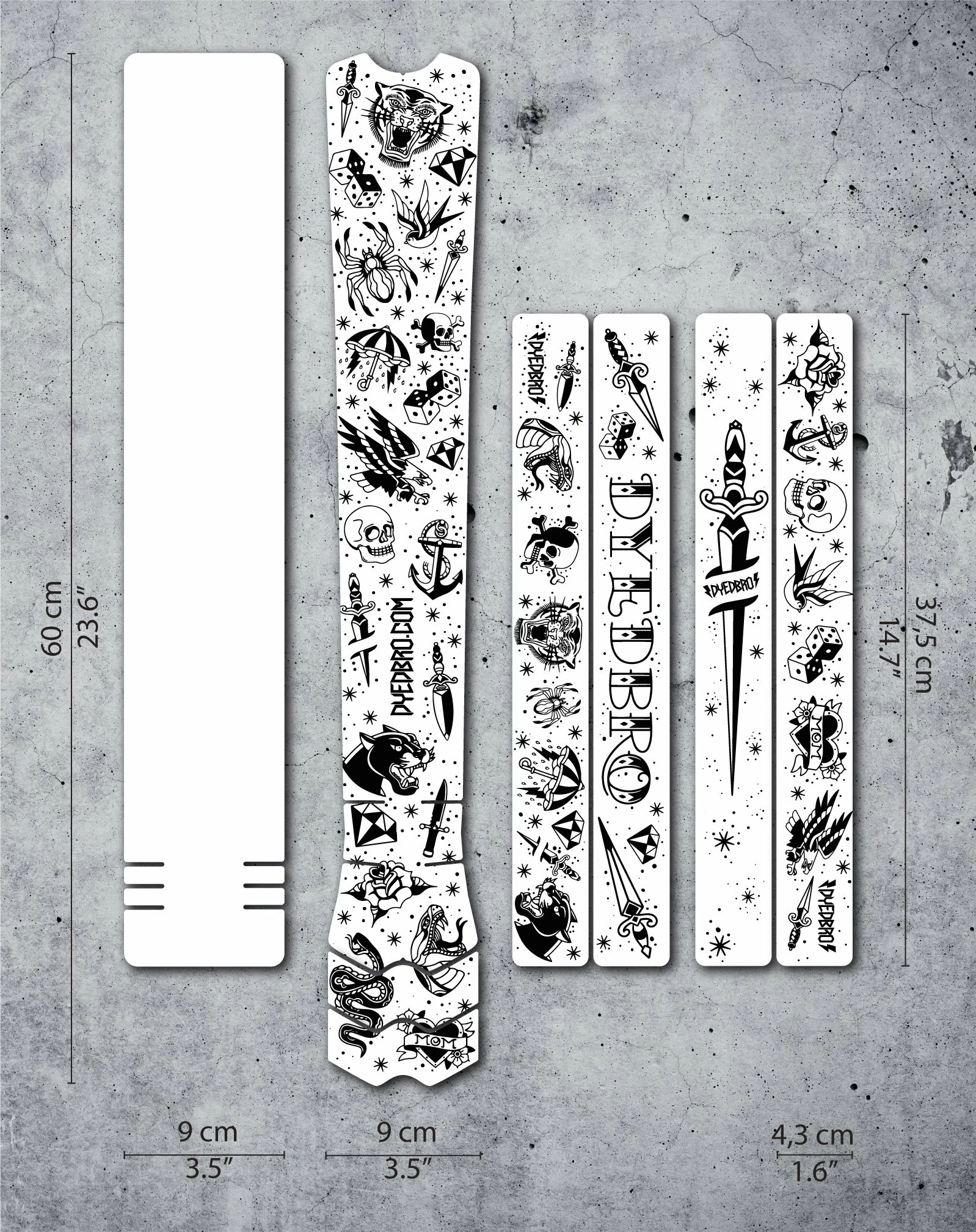 DyedBro Old School Tattoo Rammefolie – Sort 5 DyedBro Old School Tattoo Rammefolie – Sort - Billede 5