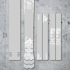 DyedBro Ride Or Die Rammefolie Hvid – Mat -Crankbrothers Salgsbutik RIDE OR DIE WHITE GRAFICO WEB OSCURO 1024x1024@2x