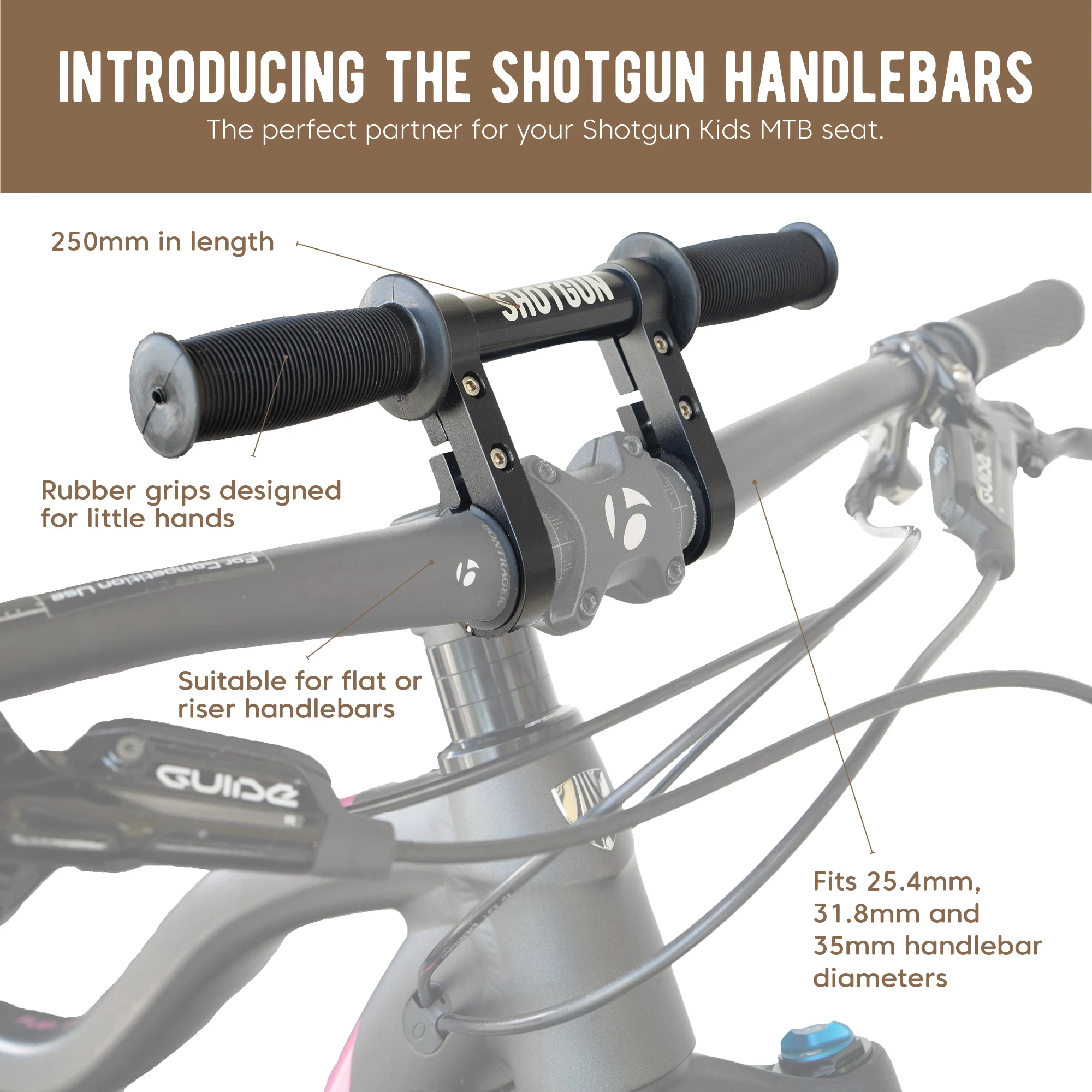Shotgun Child Seat MTB Handlebar 2 Shotgun Child Seat MTB Handlebar - Billede 2