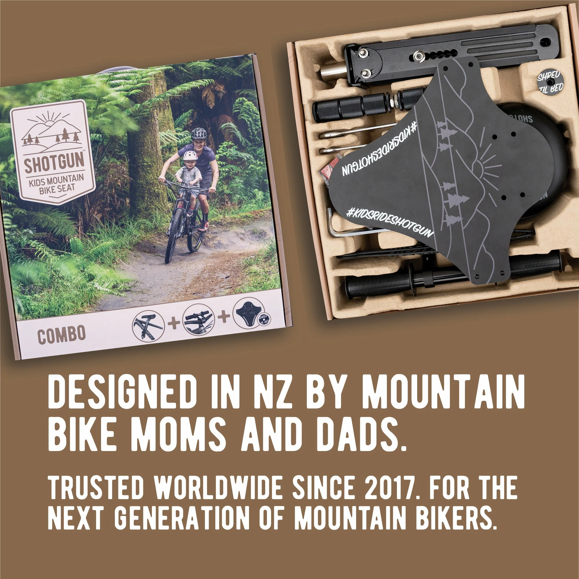 SHOTGUN MTB Børnesæde + Styr Combo 2 SHOTGUN MTB Børnesæde + Styr Combo - Billede 2
